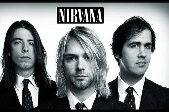 Foto Nirvana bianco e nero, Kurt Cobain