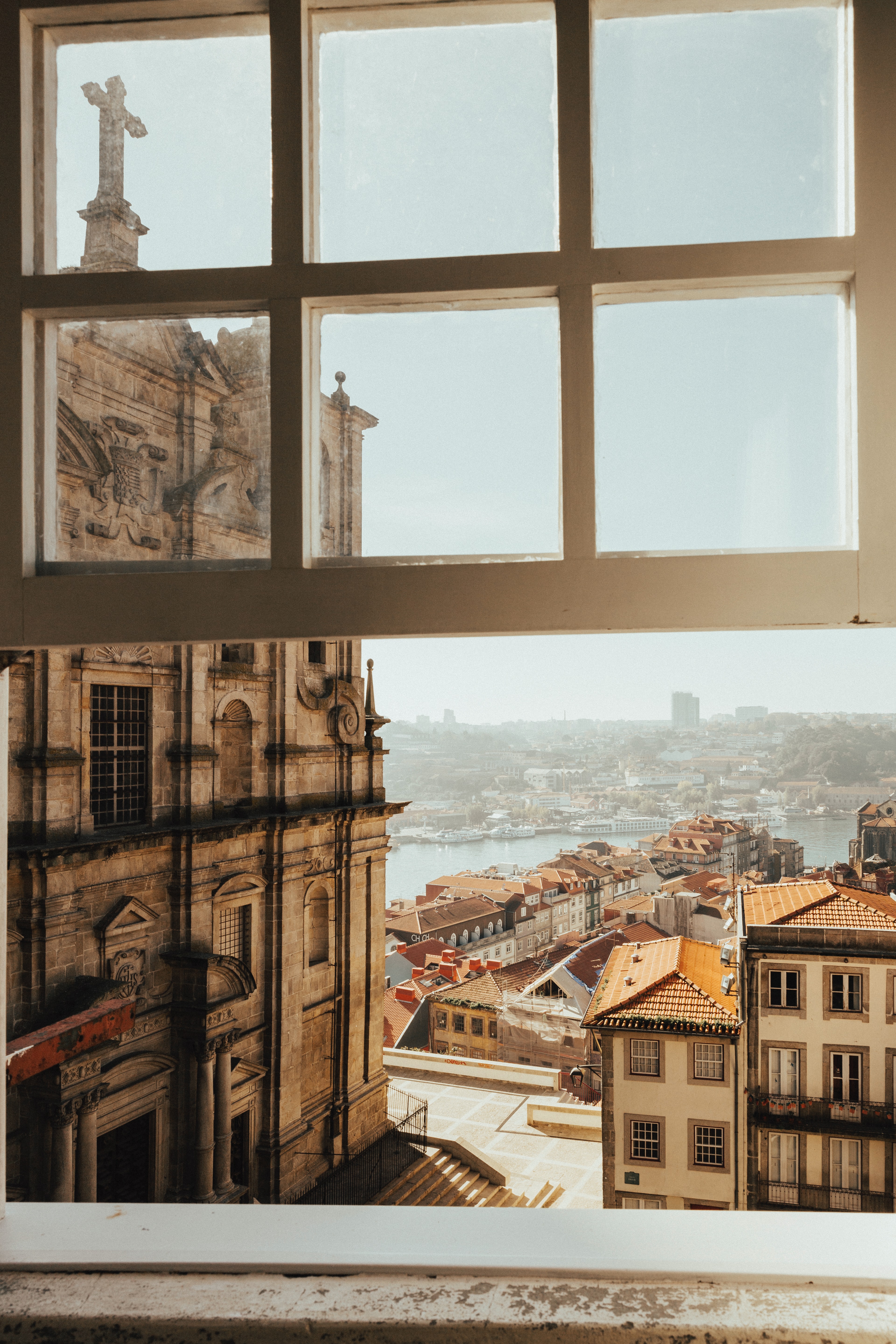 Porto photo view from window coloured